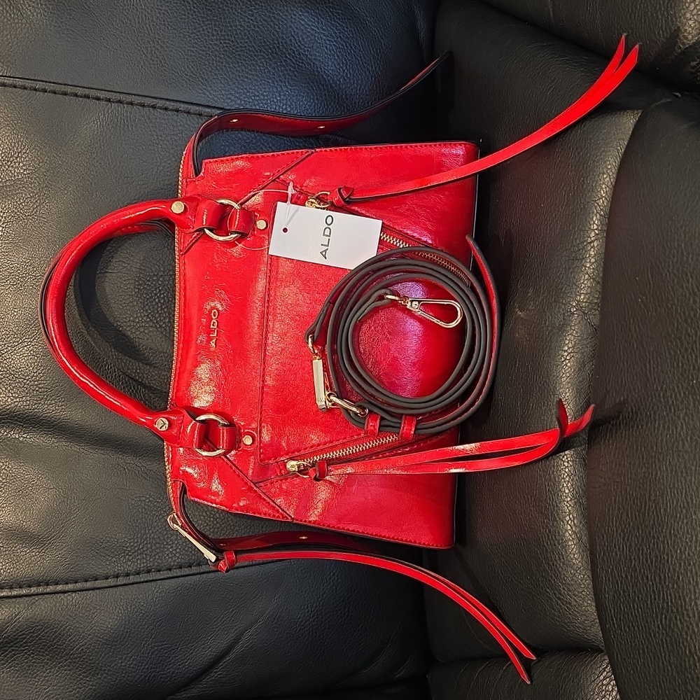 Aldo Red Satchel Crossbody Bag- NWT